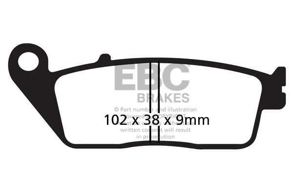 EBC SFAC Carbon Series Scooter Brake Pads Street Front Organic Pair
