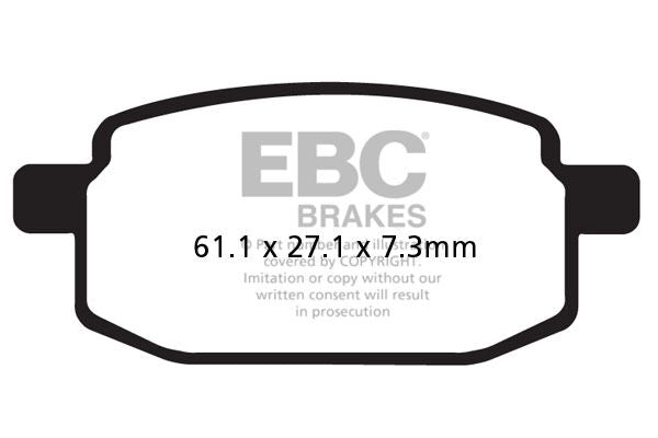 EBC SFAC Carbon Series Scooter Brake Pads Street Front Organic Pair