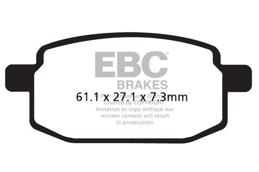 EBC SFAC Carbon Series Scooter Brake Pads Street Front Organic Pair