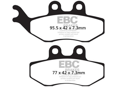EBC SFAC Carbon Series Scooter Brake Pads Street Front Organic Pair