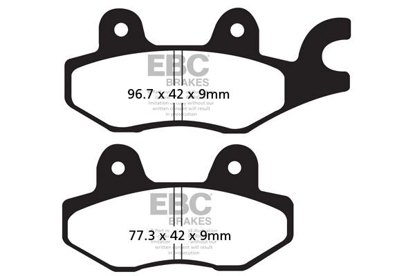 EBC SFAC Carbon Series Scooter Brake Pads Street Front Rear Organic Pair