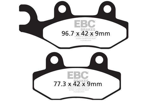EBC SFAC Carbon Series Scooter Brake Pads Street Front Rear Organic Pair