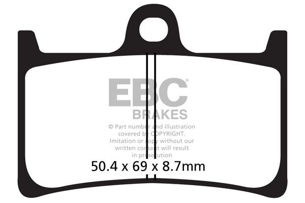 EBC SFAC Carbon Series Scooter Brake Pads for 2008-2011 YAMAHA XP 500 T-Max Street Front Organic Pair