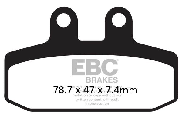 EBC SFAC Carbon Series Scooter Brake Pads Street Front Organic Pair