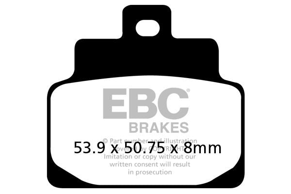 EBC SFAC Carbon Series Scooter Brake Pads Street Front Organic Pair