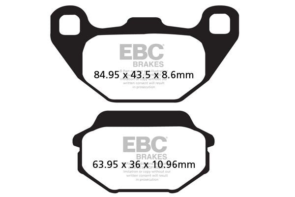 EBC SFAC Carbon Series Scooter Brake Pads Street Front Organic Pair