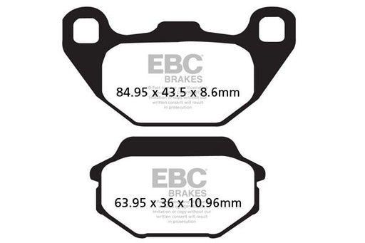 EBC SFAC Carbon Series Scooter Brake Pads Street Front Organic Pair