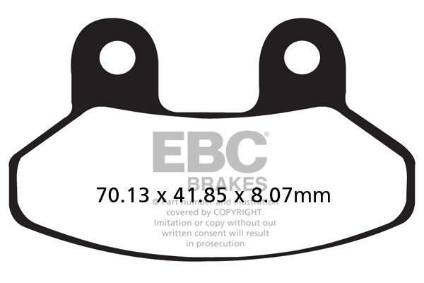 EBC SFAC Carbon Series Scooter Brake Pads for 1999-2016 SYM Street Front Organic Pair