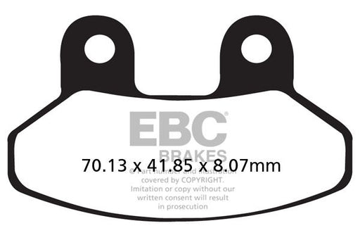 EBC SFAC Carbon Series Scooter Brake Pads for 1999-2016 SYM Street Front Organic Pair