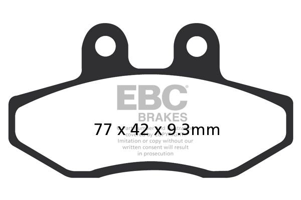 EBC SFAC Carbon Series Scooter Brake Pads Street Front Organic Pair