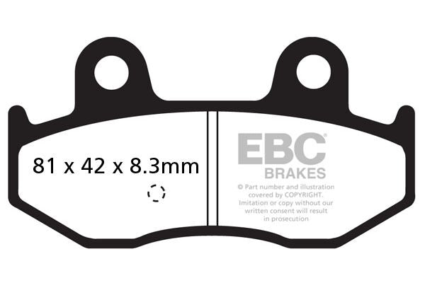 EBC SFAC Carbon Series Scooter Brake Pads for 2001-2006 SUZUKI Street Rear Organic Pair