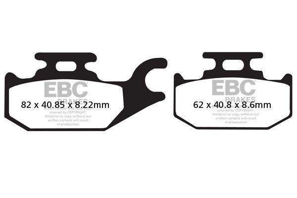 EBC SFAC Carbon Series Scooter Brake Pads Street Rear Organic Pair