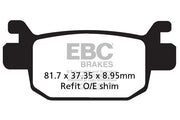 EBC SFAC Carbon Series Scooter Brake Pads Street Front Rear Organic Pair