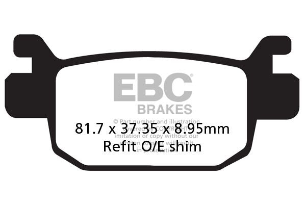 EBC SFAC Carbon Series Scooter Brake Pads Street Front Rear Organic Pair