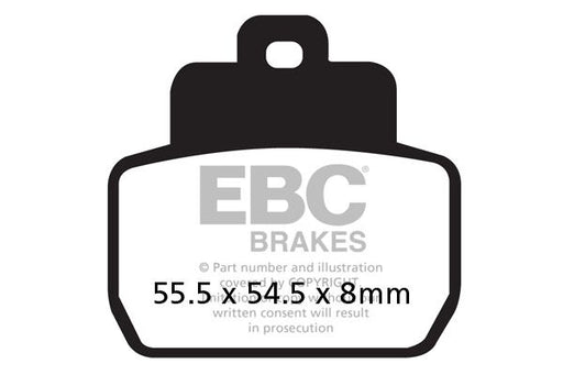 EBC SFAC Carbon Series Scooter Brake Pads for 2004-2008 PIAGGIO Street Rear Organic Pair