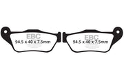 EBC SFAC Carbon Series Scooter Brake Pads Street Front Organic Pair