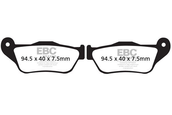EBC SFAC Carbon Series Scooter Brake Pads Street Front Organic Pair