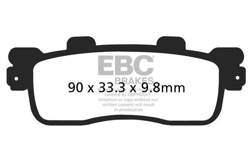 EBC SFAC Carbon Series Scooter Brake Pads Street Rear Organic Pair