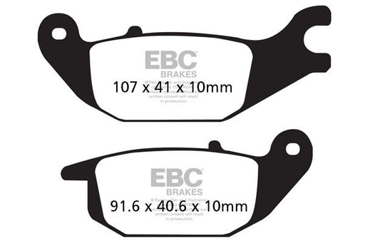 EBC SFA Series Organic Scooter Brake Pads for 2014-2016 YAMAHA MW 125 Street Rear Organic Base Pair