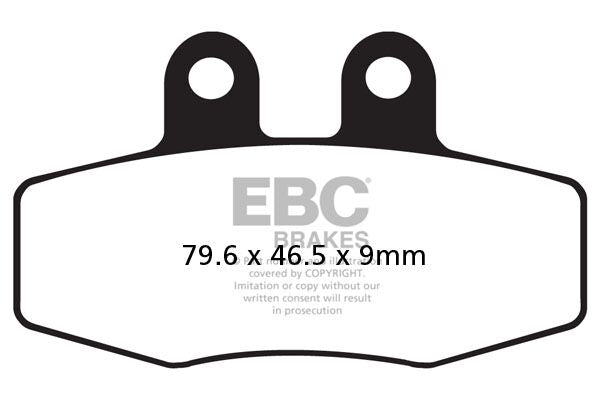 EBC FA Series Organic Brake Pads for 1988-1993 KTM Off-Road Front Rear Organic Base Pair
