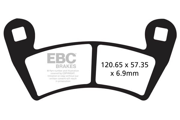EBC TT Sport Carbon Fusion Brake Pads for 2008-2022 POLARIS Multi-Purpose Off-Road Front Rear Pair