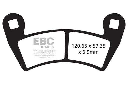 EBC TT Sport Carbon Fusion Brake Pads for 2008-2022 POLARIS Multi-Purpose Off-Road Front Rear Pair