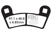 EBC TT Sport Carbon Fusion Brake Pads for 2008-2024 POLARIS Off-Road Front Rear Pair