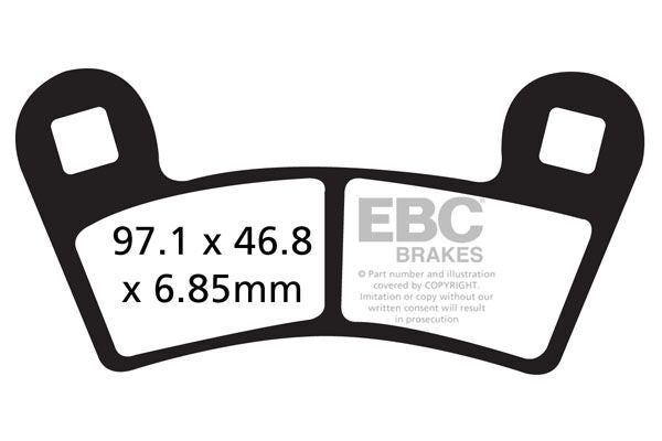EBC TT Sport Carbon Fusion Brake Pads for 2008-2024 POLARIS Off-Road Front Rear Pair