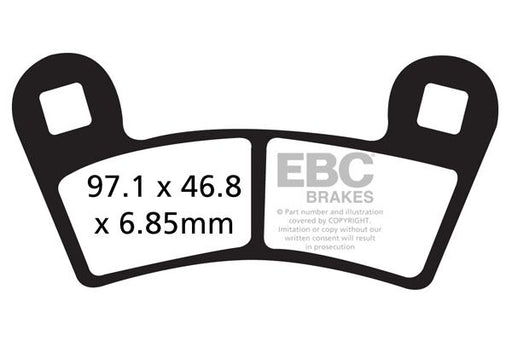 EBC TT Sport Carbon Fusion Brake Pads for 2008-2024 POLARIS Off-Road Front Rear Pair