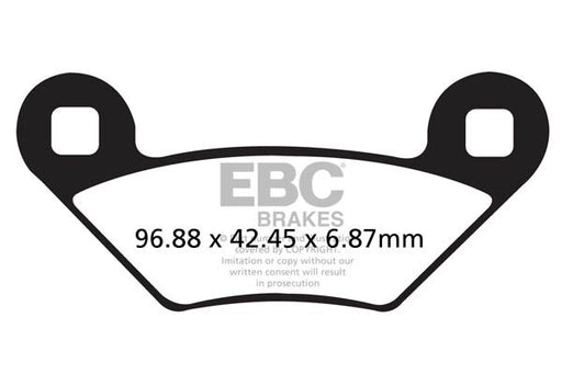 EBC TT Sport Carbon Fusion Brake Pads for 2009-2024 POLARIS Off-Road Front Rear Pair
