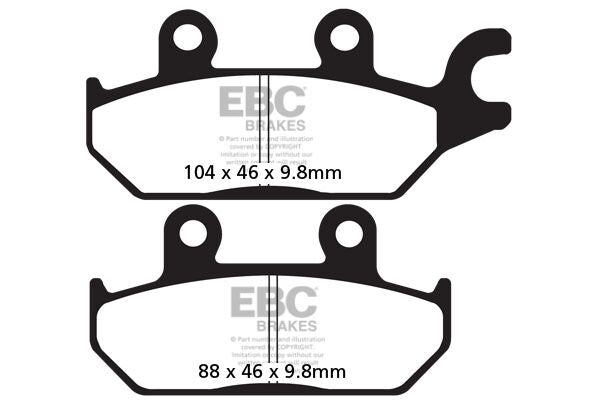 EBC TT Sport Carbon Fusion Brake Pads Off-Road Front Pair