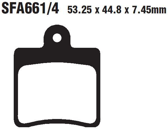 EBC SFA Series Organic Scooter Brake Pads for 2007-2015 DAELIM Street Front Organic Base Pair