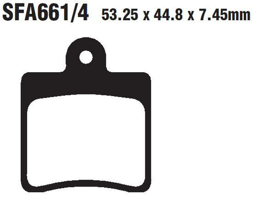 EBC SFA Series Organic Scooter Brake Pads for 2007-2015 DAELIM Street Front Organic Base Pair