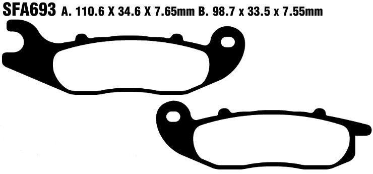 EBC SFAC Carbon Series Scooter Brake Pads Street Front Organic Pair