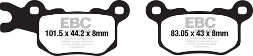 EBC TT Sport Carbon Fusion Brake Pads for 2016-2024 CAN AM (BRP) DEFENDER Off-Road Rear Pair