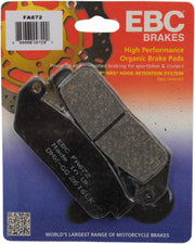 EBC Organic Base "FA" Brake Pads for 2015-2016 INDIAN SCOUT FA Series Front Left Aramid Fibre Set of 2