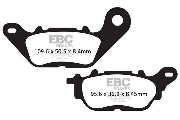 EBC SFAC Carbon Series Scooter Brake Pads Street Front Rear Organic Pair