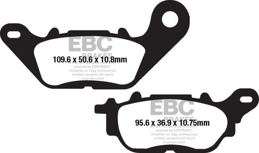 EBC FA Series Organic Brake Pads for 2015-2022 YAMAHA Street Rear Organic Base Pair