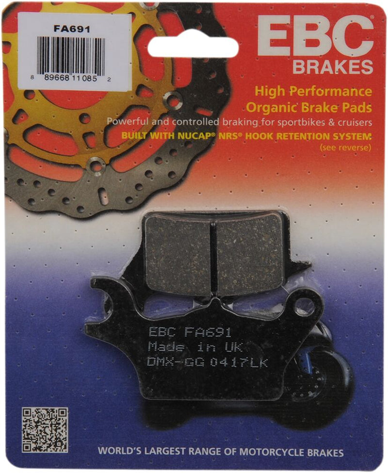 EBC Organic Base "FA" Brake Pads FA Series Front Aramid Fibre Set of 2