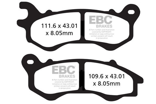 EBC SFAC Carbon Series Scooter Brake Pads Street Front Organic Pair
