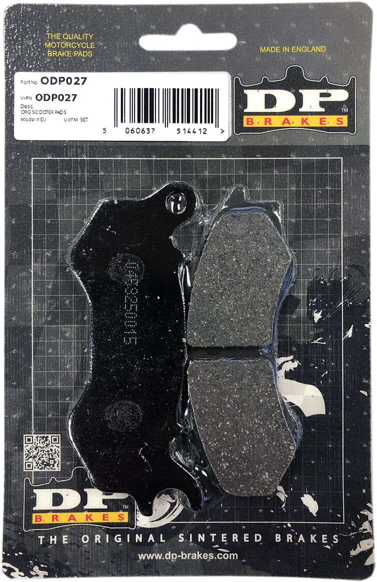 DP Brakes ODP Organic Brake Pads Street Front Organic Base Pair