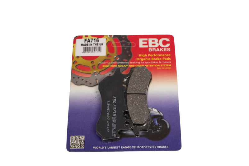EBC FA Series Organic Brake Pads for 2015-2024 HONDA CB 125 F Street Front Organic Base Set