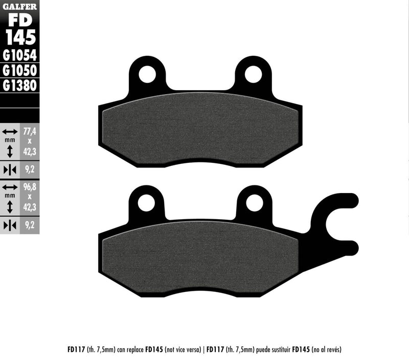 Galfer Brake Pad Orcanic Street Front Organic Base Set