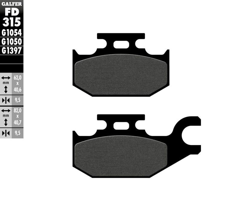 Galfer Semi-Metallic Brake Pads Off-Road Front Semi-Sintered Metal Set #FD315G1054