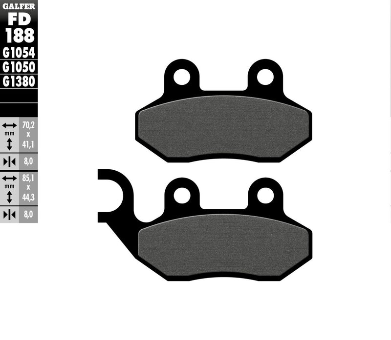 Galfer Brake Pad Orcanic Street Front Organic Base Set
