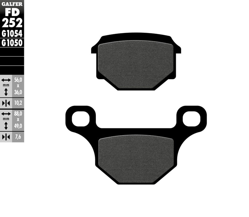 Galfer Brake Pad Orcanic Street Front Organic Base Set #FD252G1050
