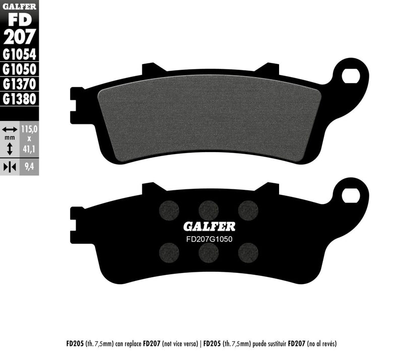 Galfer Brake Pad Orcanic Street Organic Base Set #FD207G1050