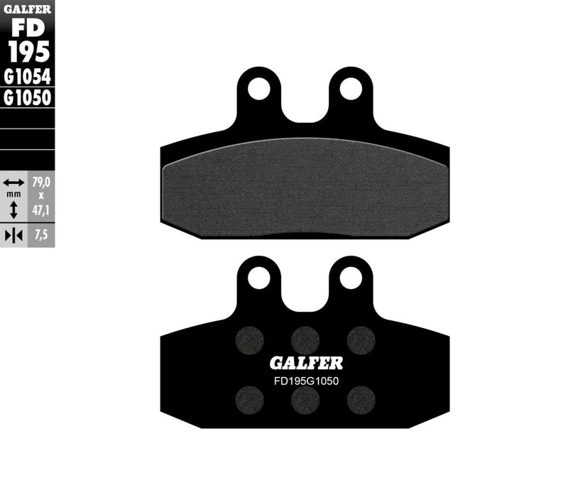 Galfer Brake Pad Orcanic for 1995-2007 HONDA Street Organic Base Set #FD195G1050