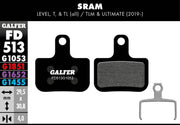 Galfer G1053 Standard Brake Pads SRAM Level SRAM Level-T Bicycle Semi-Metallic