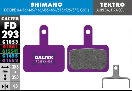 Galfer G1652 E-Bike Brake Pads Shimano Deore BR-C601 Shimano Deore BR-M416 Bicycle Semi-Metallic